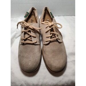 Youth BASS Shoes Tie Shoe Size: 3M Boy Suede Tan Oxford Elliott